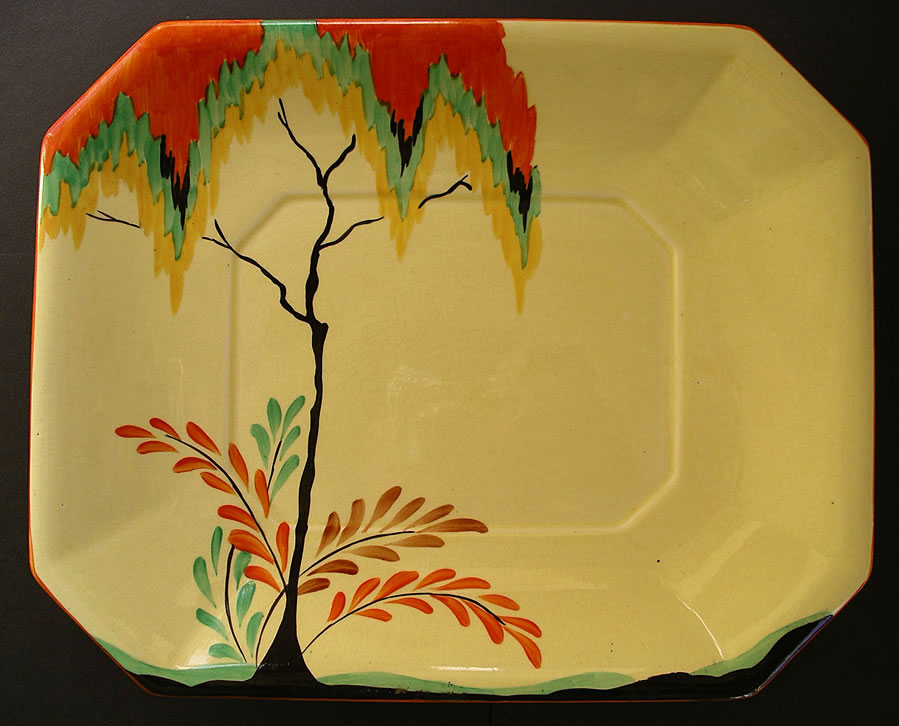 Carlton Ware Autumn Trees and Fern dish front