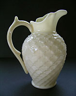 Belleek pottery image - BELLEEK POTTERY VINTAGE RELIEF HONEYCOMB PATTERN RATHMORE CREAMER JUG - 2ND GREEN MARK C.1955-1965
