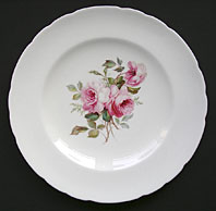 ROYAL CROWN DERBY ARTIST FINE SIGNED CABINET PLATE ROSE SPRAY BY ALBERT GREGORY C.1904