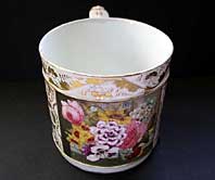 Derby flowers antique porcelain porter mug top thumbnail link