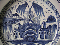 An English Delftware Abigail Griffith London Lambeth Tin-glazed charger C.1770-85 detail thumbnail link
