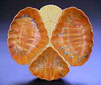Art Deco pottery image - SHELLEY POTTERY ART DECO HARMONY ART WARE SHELL OYSTER PATTERN DISH C.1924-30